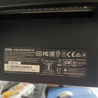 2x 24" IPS FullHD 75Hz monitory MSI a HP + držiak - 3