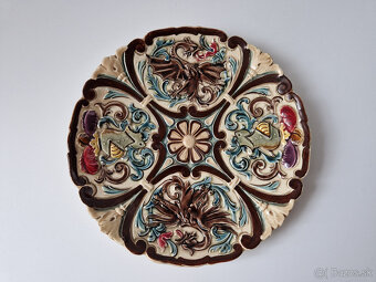 Starožitný zdobený keramický talíř talířek RDZ Rudolf Ditmar - 3