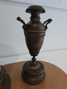 Starožitné krbove hodiny a vazy France - 3