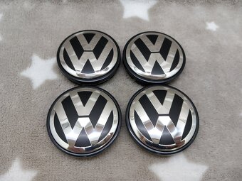 Středové krytky Vw, 56x52mm chrom logo - 3