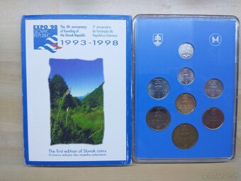 5€ mince SK, sada mincí expo98, TOPVAR, coincard - 3