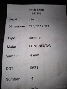 Letné pneumatiky 225/50/17 94Y - 3