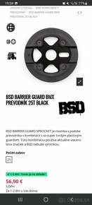 BSD BARRIER GUARD BMX PREVODNÍK 25T BLACK - 3