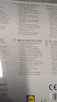 Nabijacka do autozapalovaca, 3x USB - 3