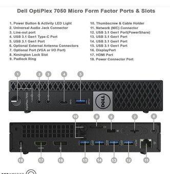 DELL Optiplex 7050 MICRO,I5-7500,RAM16GB,SSD512GB, W11P - 3