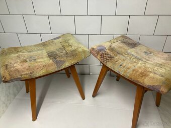 Retro taburetky 2 kusy - 3