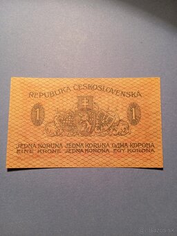 bankovku 1 koruna 1919 - 3