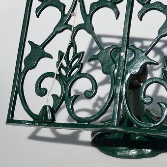 Ťažký anglický liatinový vintage stojan na knihu, tablet - 3