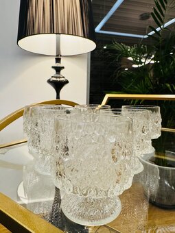 Retro robustné poháre na zmrzlinu-puding ako nové - 3