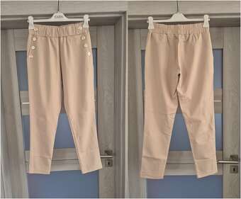 Béžové La blanche nohavice - 3