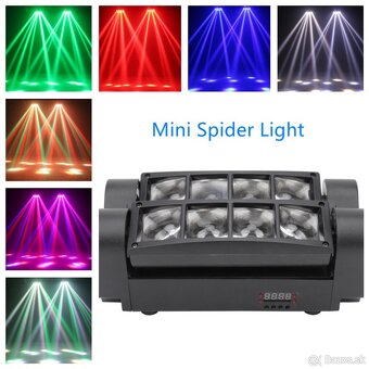 Predám nový LED spider RGBW 8x3W (8x10w) - 3