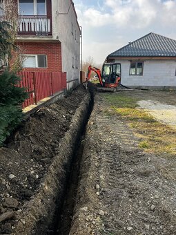 Zemné a výkopové práce, Minibager, nákladná doprava bager - 3