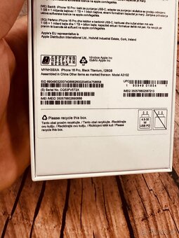 iPhone 16 pro 128 black neaktívny folia záruka - 3