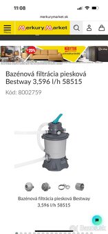 Predám pieskovú filtráciu bestway - 3