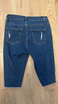 Dlhšie skinny denim kraťasy - 3