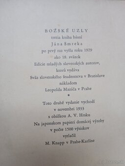 Ján Smrek : Božské uzly (EMSA, 2. vydanie) - 3