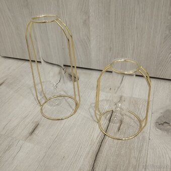 Zlaté vázy - cena za 1 pár - 3