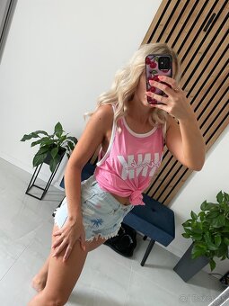 Victoria’s Secret PINK ružove tričko L - 3