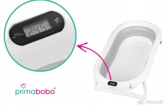 Skladacia vanička so stojanom, teplomerom a vankúšom - 3