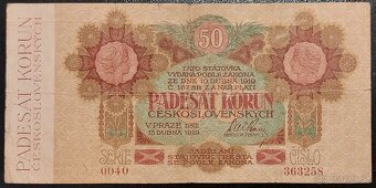 BANKOVKY IV. ČSR PRVÁ REPUBLIKA- I. EMISIA ROK 1919 - 3