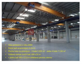 Moderná výrobná hala na prenájom o rozlohe 5.400m² v okrese - 3
