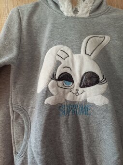 Sivá zateplená mikina - 3