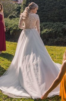 Svadobné šaty 36 light ivory - 3