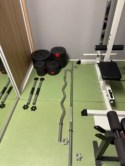 Činkový set 105 kg + posilňovacia lavička Hop-Sport - 3