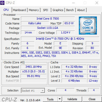 Intel Core i5-7500 (2x) - 3