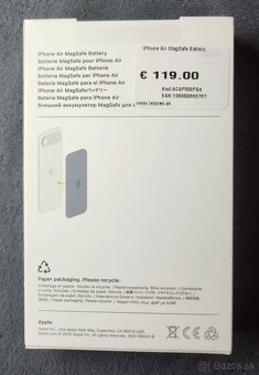 Apple iPhone Air MagSafe Battery, zaruka, nova - 3