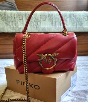 Kožená kabelka Pinko puff - 3