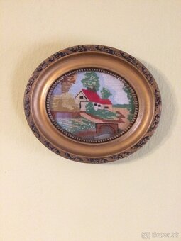 Gobelin ručne vyšívané obrazy 2ks - 3