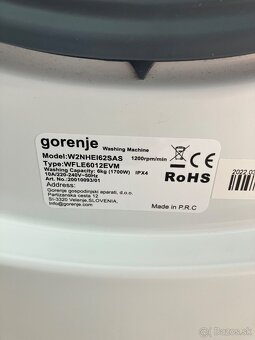 Predám práčku Gorenje W2NHEI62SAS - 3