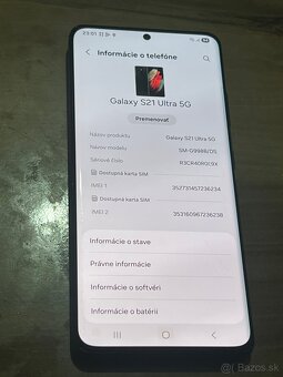 Predám Samsung Galaxy S21 Ultra 12GB Rám 256GB Čierny - 3