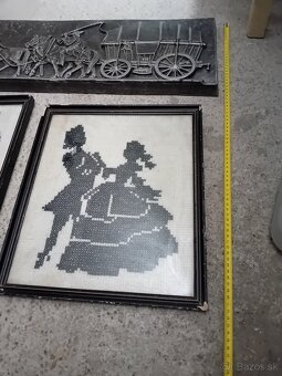 Obraz drevený, vyšívaný - 3