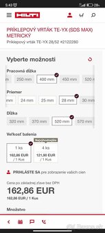 Príklepové vrtáky HILTI TE-YX (SDS Max) - 3
