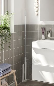 IKEA-PEPPRIG Plochý mop, sušenie stlačením, sivá, 12x37 cm - 3