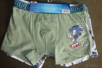 NOVÉ S VISAČKOU- Boxerky Sonic- v.158/164 2ks v balení - 3