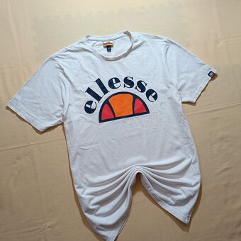 Ellesse biele tričko s potlačou letné tričko L - 3