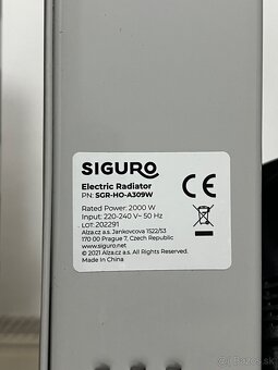 Olejový radiátor siguro 2000w - 3