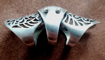 strieborný náramok Pandora, prívesok SHAJAR, prsteň - 3