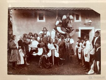 Václ. Bartoň - Na svatbě (1906) 4 orig. fotografie - 3