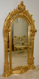 Zámecké řezbované zrcadlo - krásně zdobené - 245cm - 3
