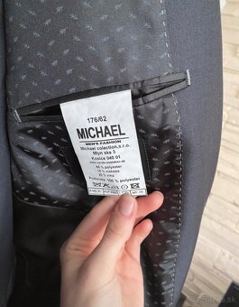 Pánsky sivý oblek Michael - 3