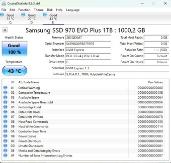 Samsung 970 EVO Plus 1TB, M.2 2280, NVMe - 3