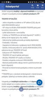 🚨 VIP lístok na IRON MAIDEN – hľadám parťáka 🚨 - 3