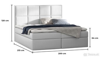 Kontinentálna boxspring posteľ SERENA - 200x200 cm - 3
