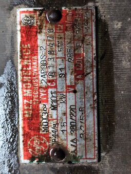 Predám stojanovu brúsku s motorom 1.5KW - 3