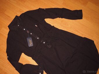 Ralph Lauren dámske košeľové šaty čierne - 3