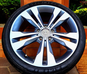 alu R18 5x112, bicolor, orig. Mercedes CLA + B, letné pneu - 3